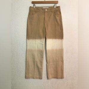 Studio Fantastique womens cream tan ombre denim loose casual jeans size large